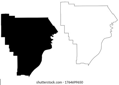 Floyd County, Indiana (U.S. County, United States Of America, USA, U.S., US) Map Vector Illustration, Scribble Sketch Floyd Map