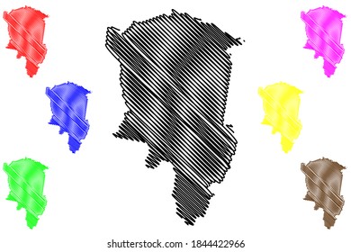 Floyd County, Kentucky (U.S. county, United States of America, USA, U.S., US) map vector illustration