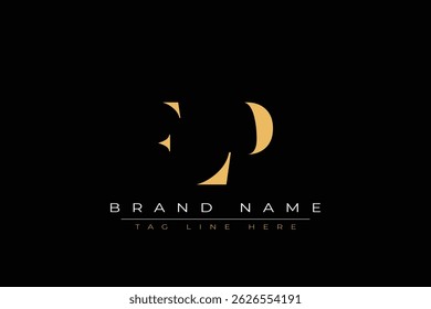 FLP abstract letter logo design. This logo is designed by three abstract letters.