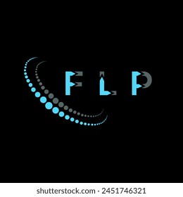 Abstraktes Design mit FLP-Logo. Einzigartiges Design des FLP. FLP.
