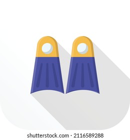 flppers Vector illustration on a transparent background.Premium quality symmbols.Vector line flat icon for concept and graphic design.
