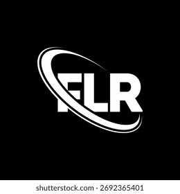 logotipo FLR. Carta FLR. Design do logotipo da letra FLR. Logotipo inicial FLR vinculado ao logotipo de monograma em círculo e maiúsculo. Tipografia FLR para marca de tecnologia, negócios e imóveis.