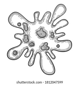 Flu bacteria icon. Outline hand drawn flu bacteria vector icon for web design isolated on white background