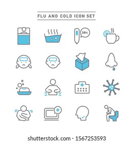 FLU AND COLD ICON SET