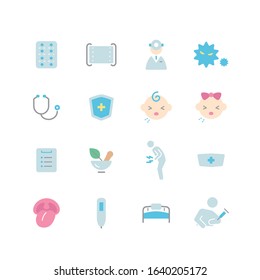 FLU AND COLD ICON SET