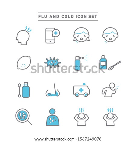 FLU AND COLD ICON SET