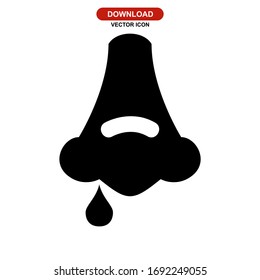 Icono de la gripe o logotipo símbolo de signo aislado Ilustración vectorial - Iconos vectoriales de estilo negro de alta calidad
