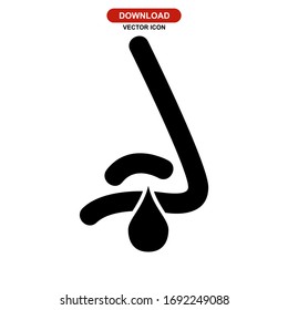 Icono de la gripe o logotipo símbolo de signo aislado Ilustración vectorial - Iconos vectoriales de estilo negro de alta calidad
