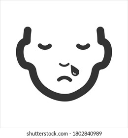 Icono de gripe sobre fondo blanco.