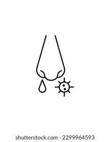 flu icon, vector best line icon.