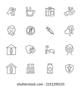 flu icons set . flu pack symbol vector elements for infographic web