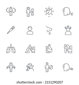 flu icons set . flu pack symbol vector elements for infographic web