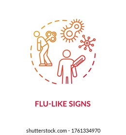 Flu like signs concept icon. Acute bacterial prostatitis symptom, infectious disease, mens healthcare problem idea thin line illustration. Vector isolated outline RGB color drawing
