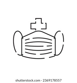 Flu line icon. Flu and coronavirus vector icon. Collection of linear simple web icons such as hygiene, disinfection, symptoms, treatment, virus, prevention and other