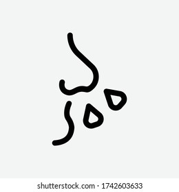 Icono De Línea De Gripe En Fondo Blanco