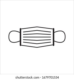 Flu mask vector icon. Medicine mask flat sign design. Doctor mask symbol pictogram