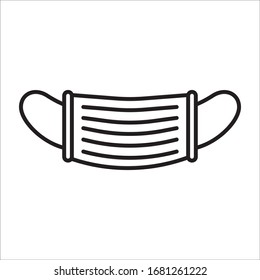 Flu mask vector icon. Medicine mask flat sign design. Doctor mask symbol pictogram
