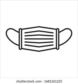 Flu mask vector icon. Medicine mask flat sign design. Doctor mask symbol pictogram