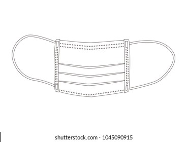 flu mask vector illustration