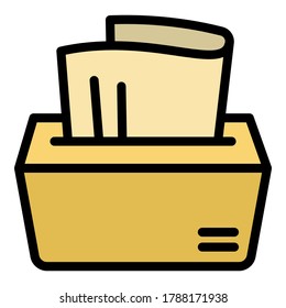 Flu napkins icon. Outline flu napkins vector icon for web design isolated on white background