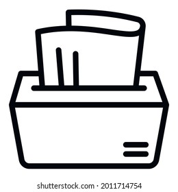 Flu napkins icon. Outline flu napkins vector icon for web design isolated on white background