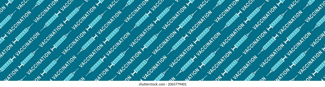 Flu prevention poster. Vaccination poster or web banner. Vaccination seamless pattern. Flu shot. Stop covid background. Print for social media, news, propaganda poster. 