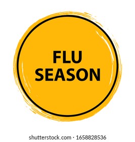 Flu Season Sign On White Background