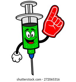Flu Shot with Foam Finger