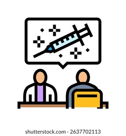 flu shots employee health color icon vector. flu shots employee health sign. isolated symbol illustration