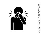 flu sneezing sickness icon vector