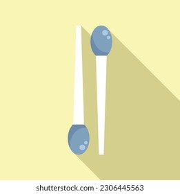 Vector plano del icono de la gripe. Control de la nariz. Laboratorio de Corona