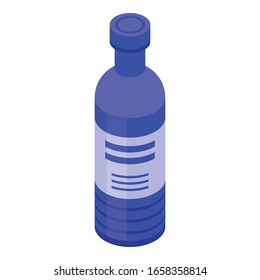 Flu syrup bottle icon. Isometric of flu syrup bottle vector icon for web design isolated on white background svg
