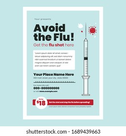 a flu vaccine campaign flyer