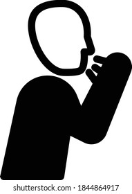 flu vector glyph flat icon 