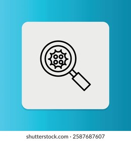 Flu Virus icon. Editable stroke. Vector illustration