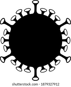 Flu virus icon with flat style. Isolated vector flu virus icon image on a white background.
