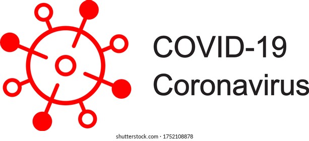 Grippe-Virus-Symbol, Vektorgrafik-Logo-Vorlage