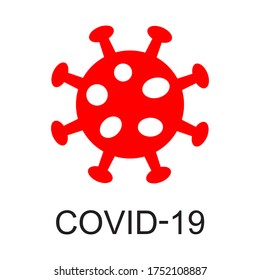 plantilla de logotipo de la ilustración del vector del icono del virus de la gripe