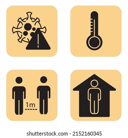 Iconos de gripe y virus configurados. Símbolo de paquete de gripe y virus elementos vectores para web infográfica