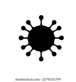 Flu virus silhouette vector icon sign symbol illustration design.