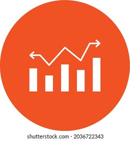 Fluctuar imagen vectorial de icono. También se puede usar para emprendedores. Adecuado para aplicaciones móviles, aplicaciones web y medios impresos.