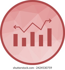 Fluctuate icon vector image. Suitable for mobile application web application and print media.
