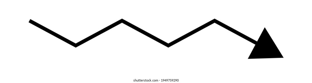 Fluctuating arrow, curvy, zig-zag, criss-cross arrow shape element