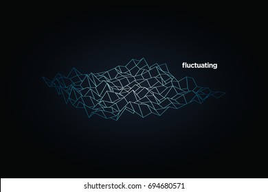 Fluctuating Geometric Graphic Line Illustration Symbol