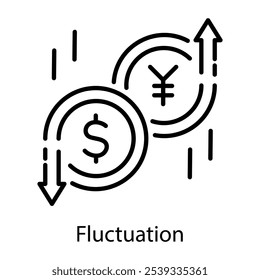 Ícone de flutuação em estilo linear