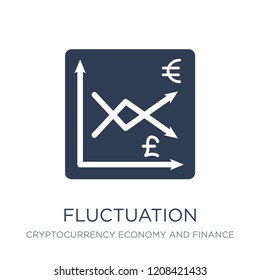 Fluctuation icon. Trendy flat vector Fluctuation icon on white background from Cryptocurrency economy and finance collection, vector illustration can be use for web and mobile, eps10