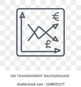 Fluctuation icon. Trendy flat vector Fluctuation icon on transparent background from Cryptocurrency economy and finance collection. High quality filled Fluctuation symbol use for web and mobile