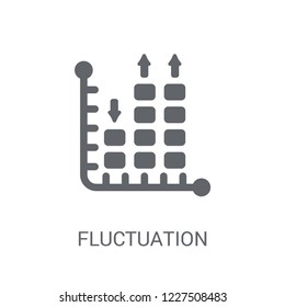 Fluctuation icon. Trendy Fluctuation logo concept on white background from Cryptocurrency economy and finance collection. Suitable for use on web apps, mobile apps and print media.