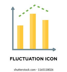 Fluctuation icon vector isolated on white background, Fluctuation transparent sign
