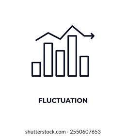 ícone do outline de flutuação. Vetor linear do conceito de criptomoeda. Ícone de flutuação de linha fina isolado no fundo branco
